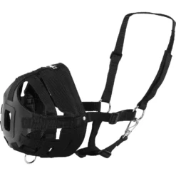 Tough-1 Easy Breathe Easy Grazing Horse Muzzle, Black