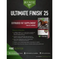 Buckeye Nutrition Ultimate Finish 25 High-Fat Weight Gain Pellets Horse Supplement -Weaver Leather || Finish Line || Cavalor Shop 109466 PT3. AC SS1800 V1671029935