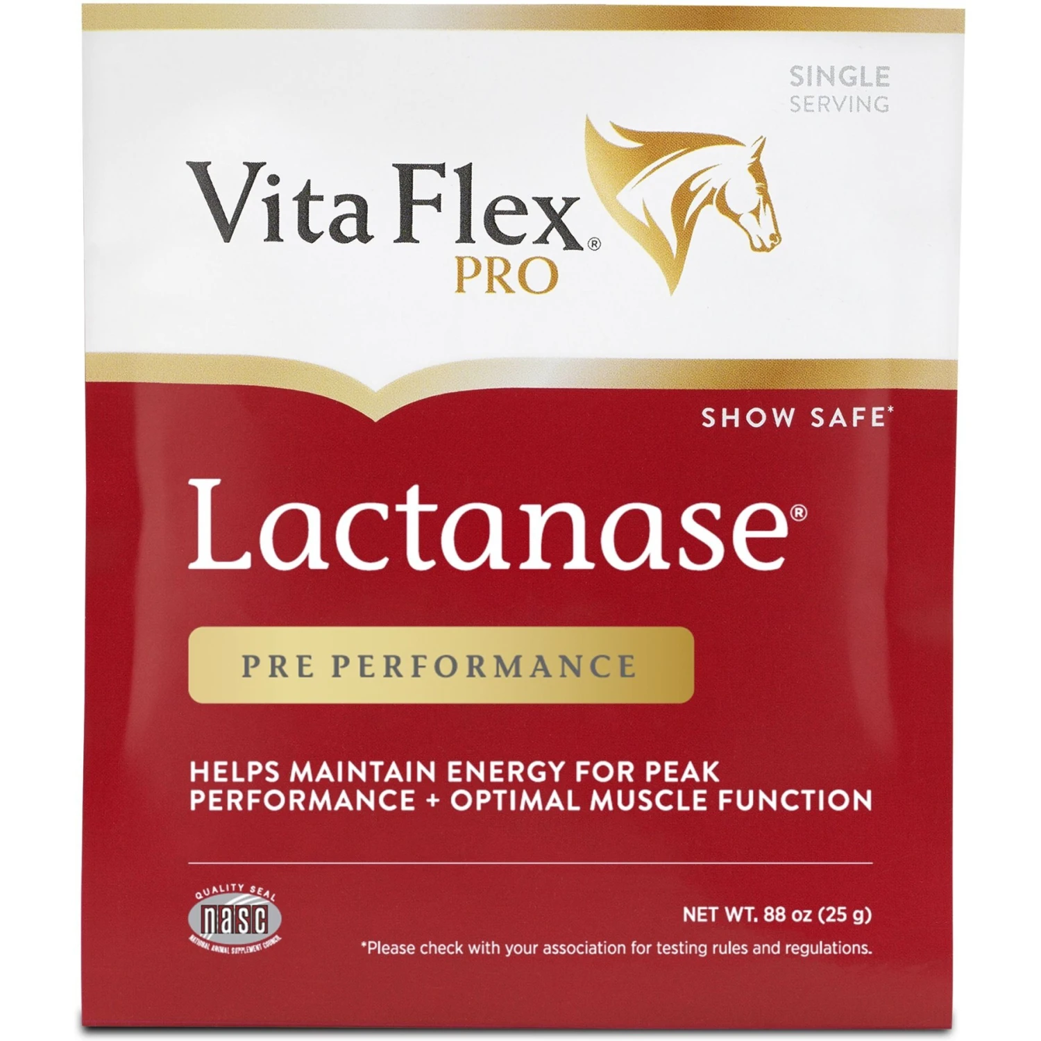 Vita Flex Pro Lactanase Muscle & Metabolism Powder Horse Supplement, 25-gm Packet 1 Vita Flex Pro Lactanase Muscle & Metabolism Powder Horse Supplement, 25-gm Packet