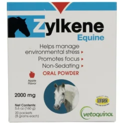 Vetoquinol Zylkene Equine Behavior Support Apple Flavor Powder Horse Supplement 2000 Mg, 20 Count