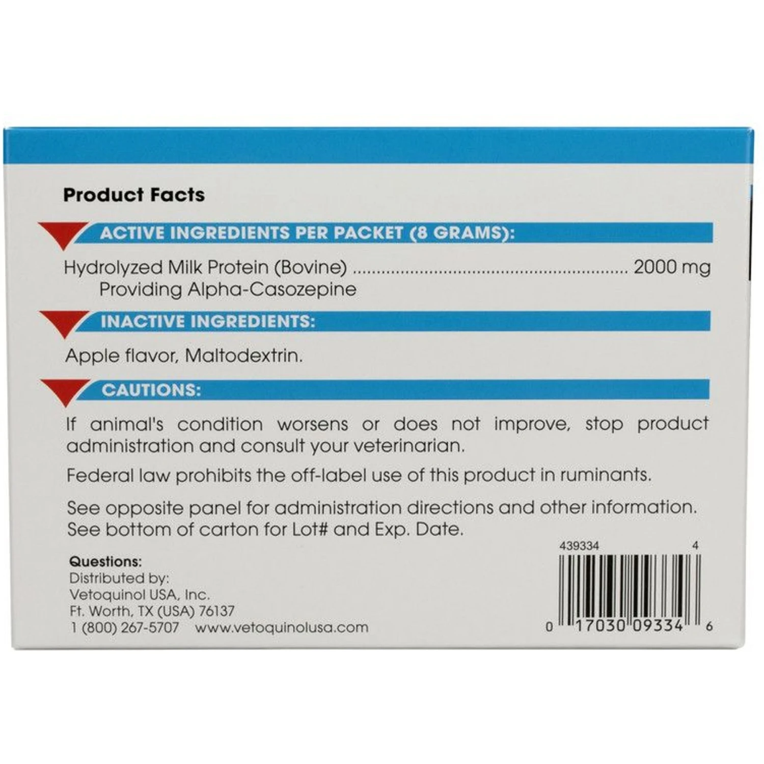 Vetoquinol Zylkene Equine Behavior Support Apple Flavor Powder Horse Supplement 2000 Mg, 20 Count 2 Vetoquinol Zylkene Equine Behavior Support Apple Flavor Powder Horse Supplement 2000 Mg, 20 Count - Image 2