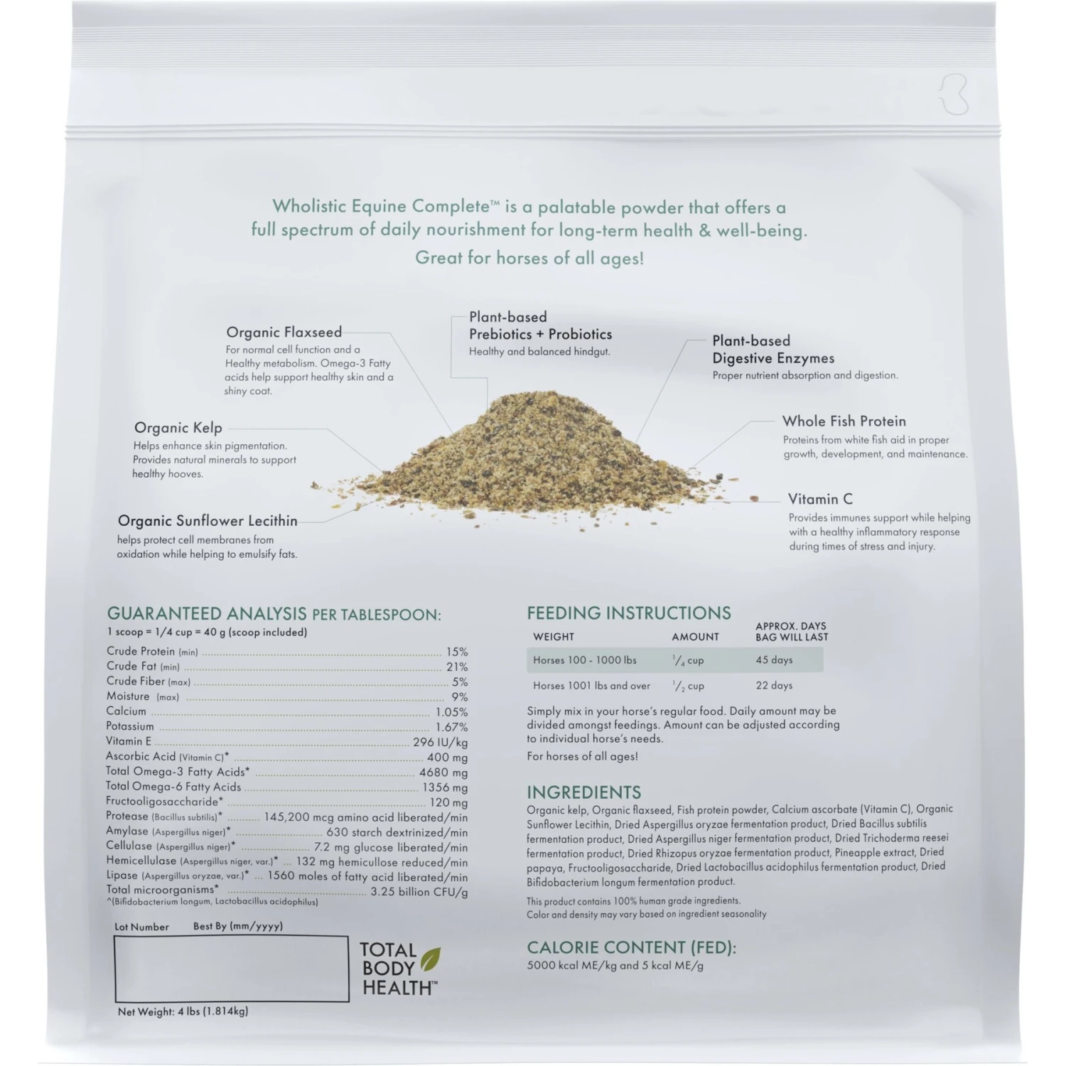 Wholistic Pet Organics Equine Complete Enhanced Daily Multivitamin For Horses Supplement 3 Wholistic Pet Organics Equine Complete Enhanced Daily Multivitamin For Horses Supplement - Image 3