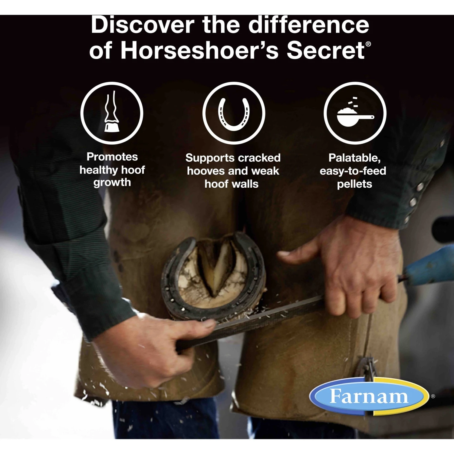 Farnam Horseshoer's Secret Hoof Health Hay Flavor Pellets Horse Supplement 3 Farnam Horseshoer's Secret Hoof Health Hay Flavor Pellets Horse Supplement - Image 3