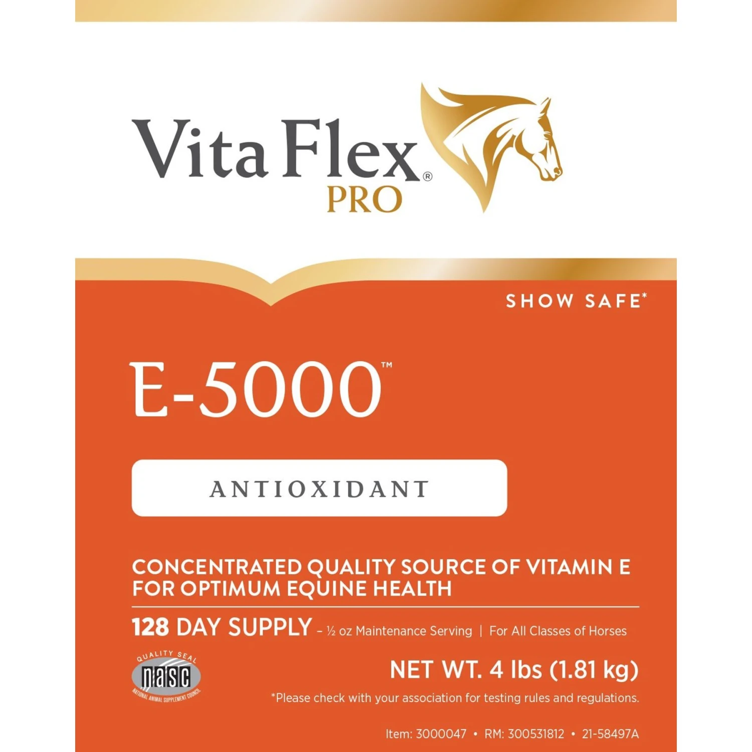 Vita Flex Pro E-5000 Premium Quality Vitamin E Immune Support Granules Horse Supplement, 4-lb Bucket 9 Vita Flex Pro E-5000 Premium Quality Vitamin E Immune Support Granules Horse Supplement, 4-lb Bucket - Image 9