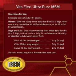 Vita Flex Pro MSM Ultra Pure Joint Support Granules Dog & Horse Supplement, 4-lb Bucket -Weaver Leather || Finish Line || Cavalor Shop 165299 PT5. AC SS1800 V1646869673 1