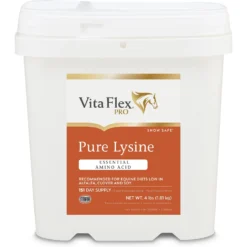 Vita Flex Pro Pure Lysine Amino Acid Powder Horse Supplement 151 Day Supply, 4-lb Bucket