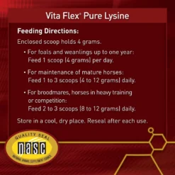 Vita Flex Pro Pure Lysine Amino Acid Powder Horse Supplement 151 Day Supply, 4-lb Bucket 14 Vita Flex Pro Pure Lysine Amino Acid Powder Horse Supplement 151 Day Supply, 4-lb Bucket -Weaver Leather || Finish Line || Cavalor Shop 165308 PT6. AC SS1800 V1644973930