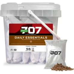 Formula 707 Daily Essentials Vitamins & Minerals Hay Flavor Pellets Horse Supplement, 56 Count