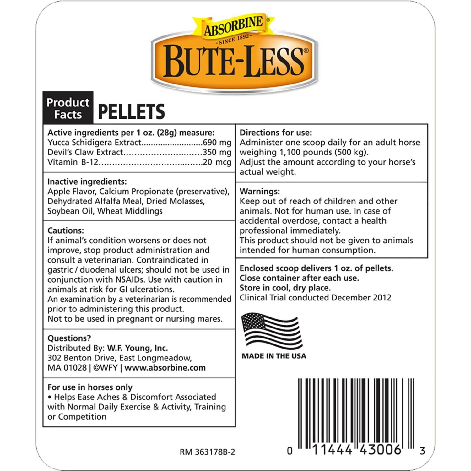 Absorbine Bute-Less Comfort & Recovery Pellets Horse Supplement 2 Absorbine Bute-Less Comfort & Recovery Pellets Horse Supplement - Image 2