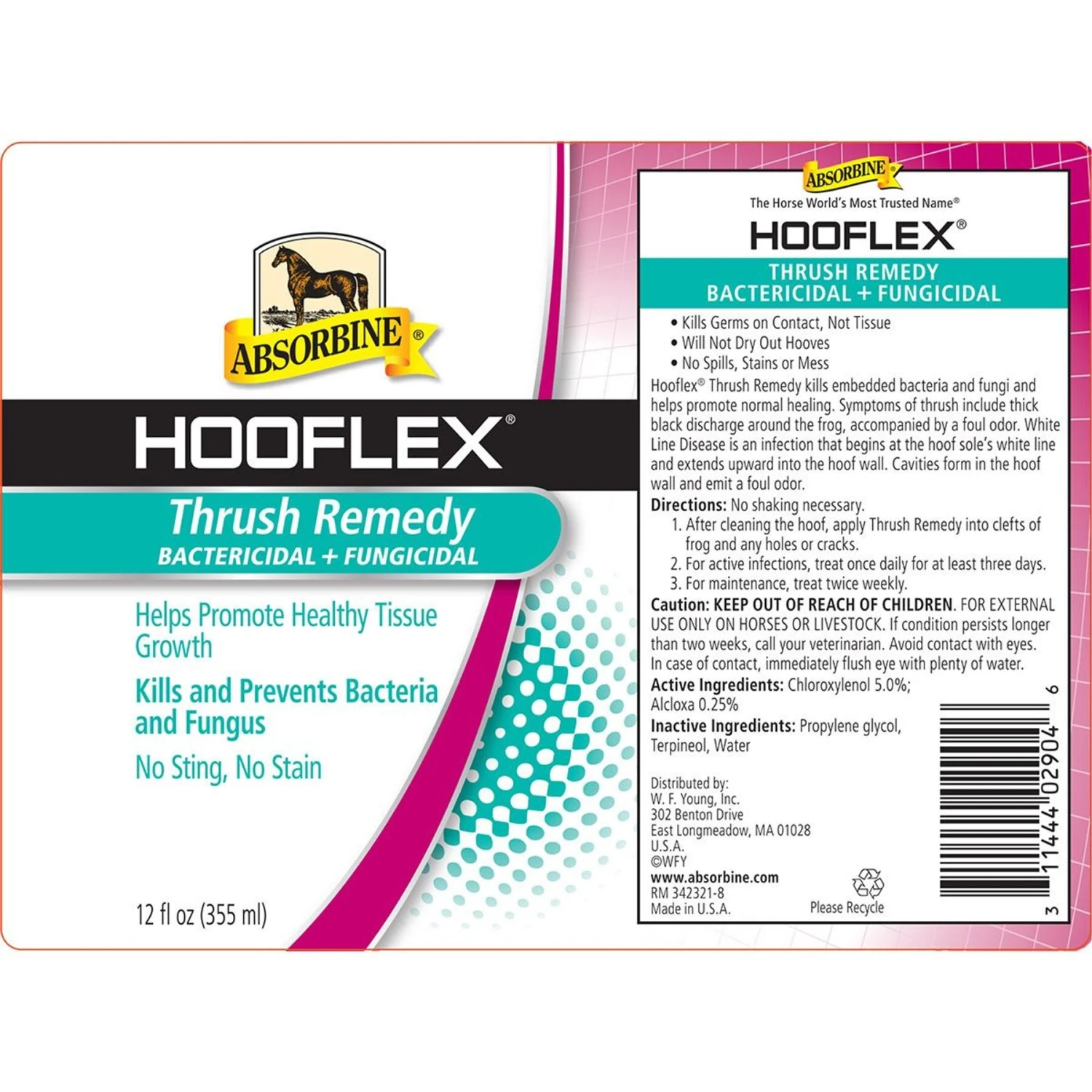Absorbine Hooflex Thrush Remedy Bactericidal & Fungicidal Horse Thrush Treatment 2 Absorbine Hooflex Thrush Remedy Bactericidal & Fungicidal Horse Thrush Treatment - Image 2