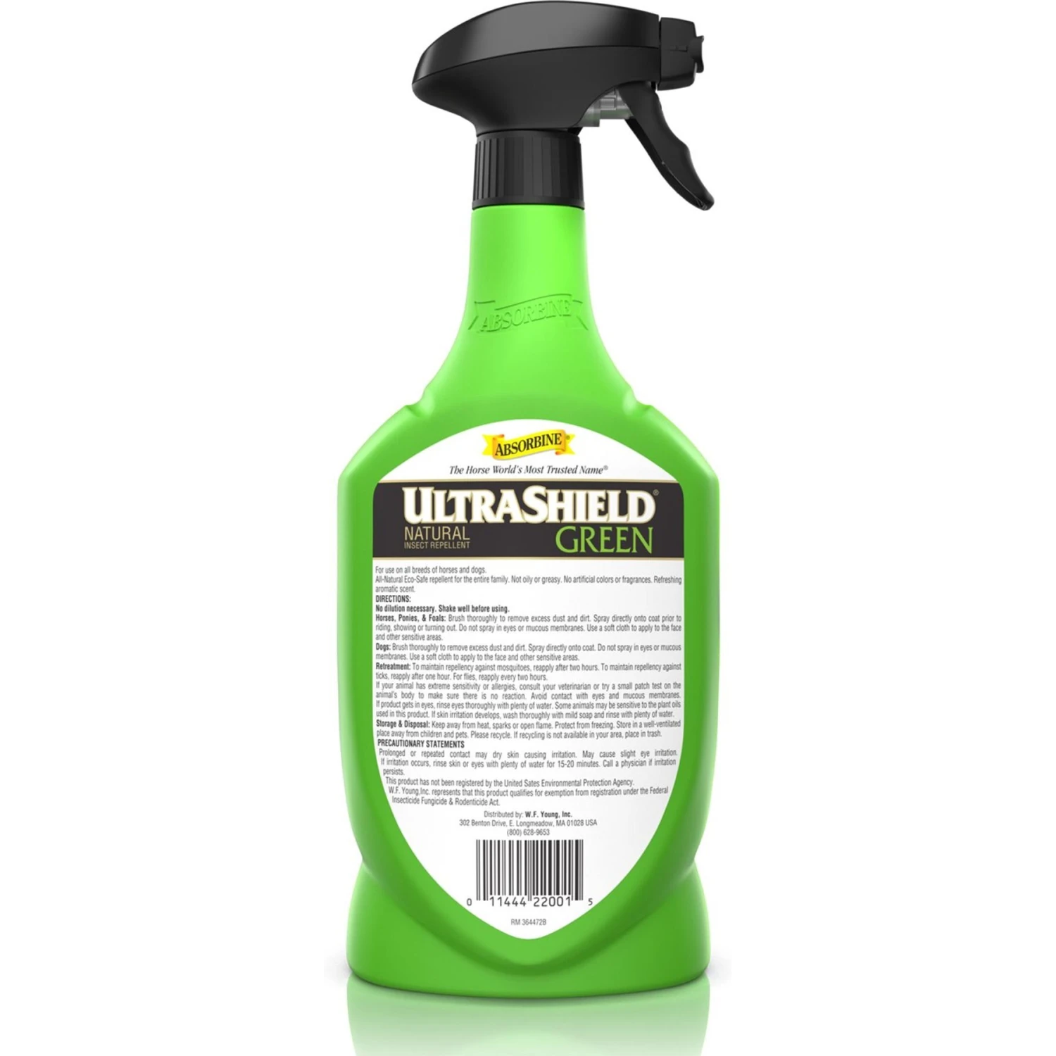 Absorbine Ultrashield Green Natural Fly Repellent Horse Spray Refill 2 Absorbine Ultrashield Green Natural Fly Repellent Horse Spray Refill - Image 2