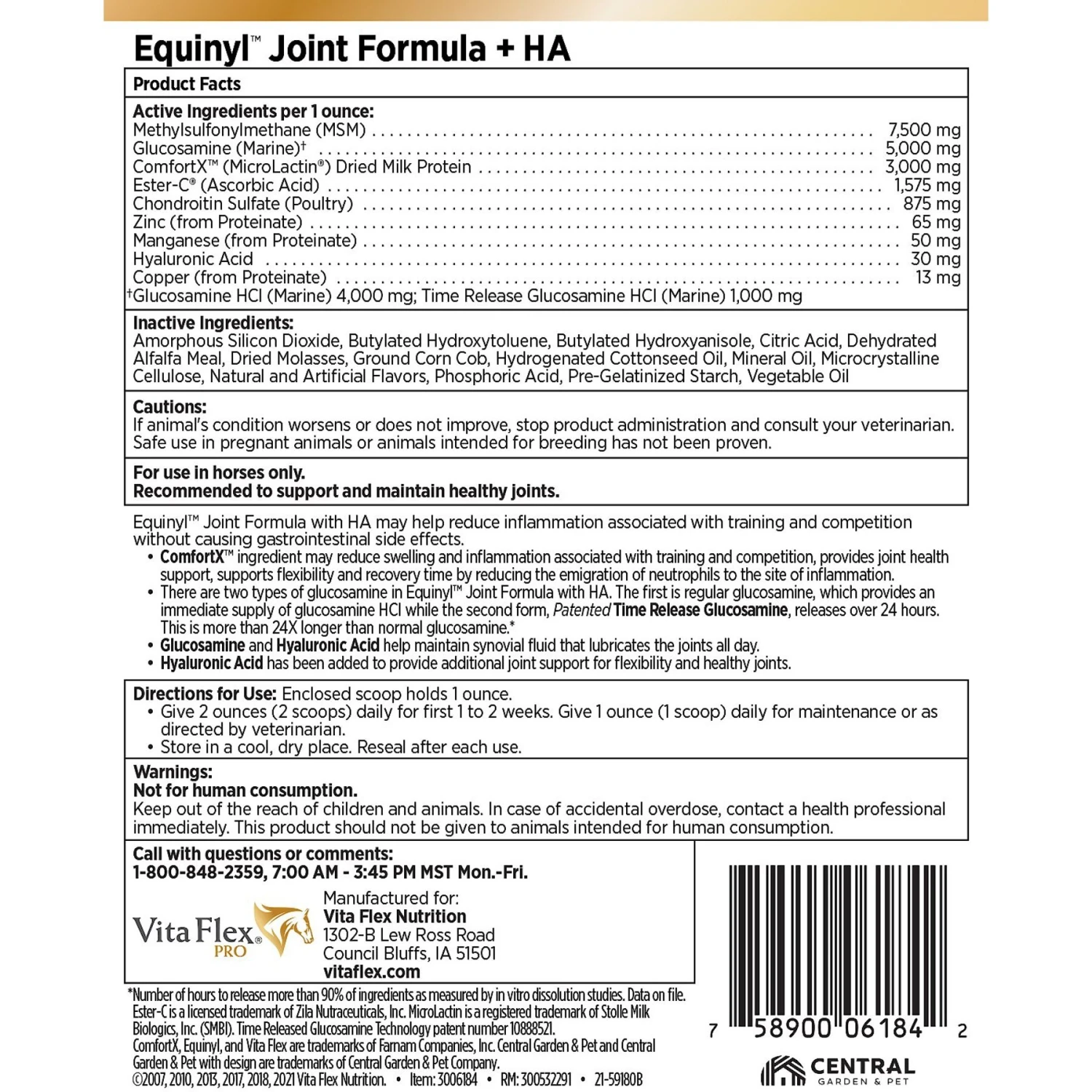 Vita Flex Pro Equinyl Joint Formula & Hyaluronic Acid Powder Horse Supplement 6 Vita Flex Pro Equinyl Joint Formula & Hyaluronic Acid Powder Horse Supplement - Image 6
