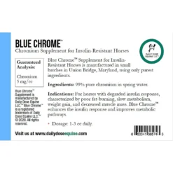 Daily Dose Equine Blue Chrome Insulin-Resistant Liquid Horse Supplement, 10-oz Bottle -Weaver Leather || Finish Line || Cavalor Shop 208385 PT2. AC SS1800 V1595254255