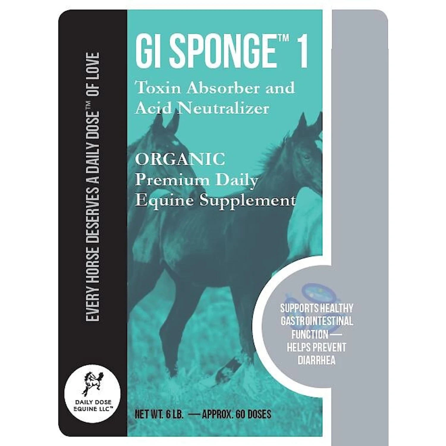 Daily Dose Equine GI Sponge 1 Toxin Absorber & Acid Neutralizer Powder Horse Supplement, 6-lb Bucket 2 Daily Dose Equine GI Sponge 1 Toxin Absorber & Acid Neutralizer Powder Horse Supplement, 6-lb Bucket - Image 2