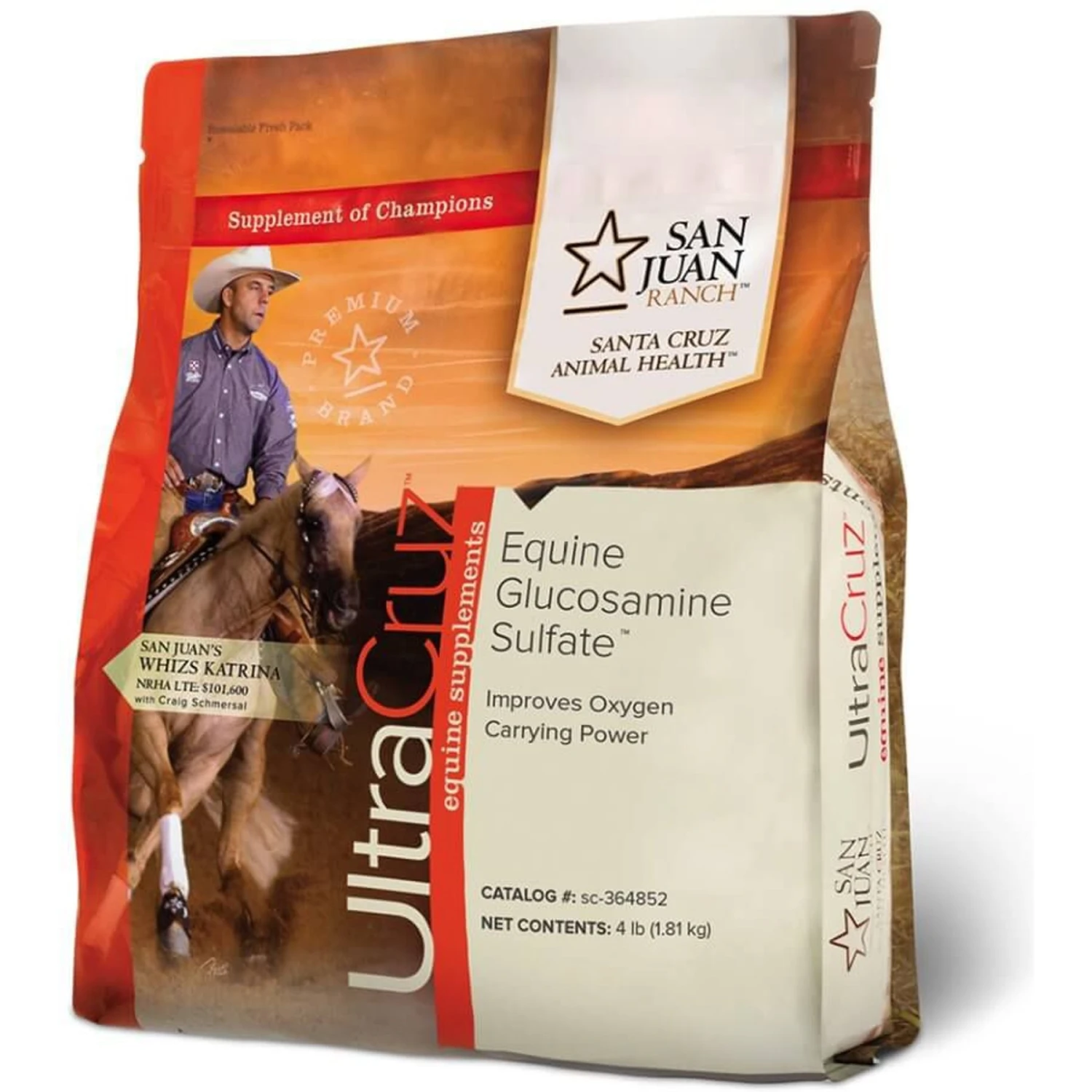 UltraCruz Glucosamine Sulfate Joint Support Powder Horse Supplement, 4-lb Bag 1 UltraCruz Glucosamine Sulfate Joint Support Powder Horse Supplement, 4-lb Bag