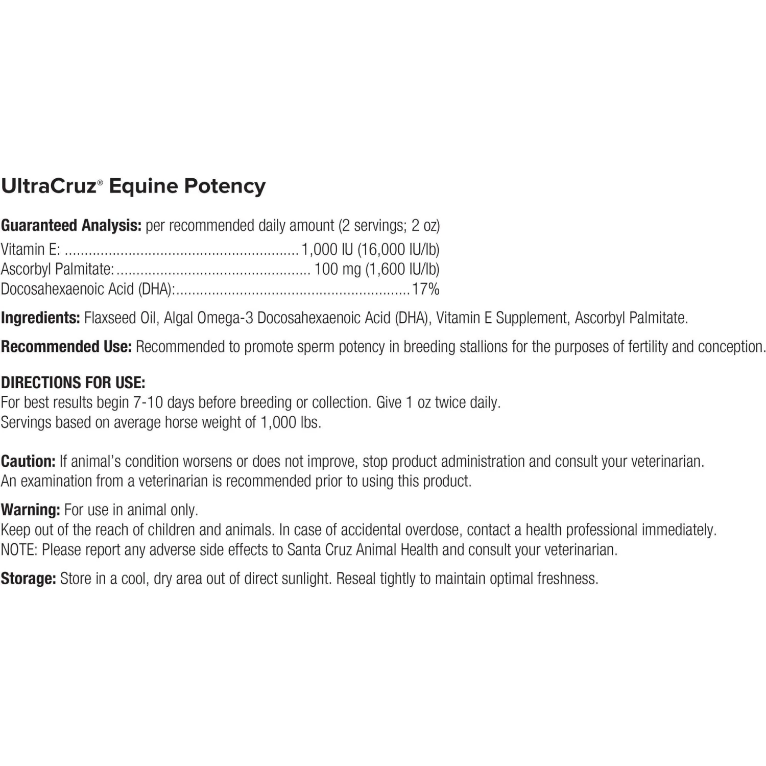 UltraCruz Potency Liquid Horse Supplement, 1-gal Bottle 2 UltraCruz Potency Liquid Horse Supplement, 1-gal Bottle - Image 2