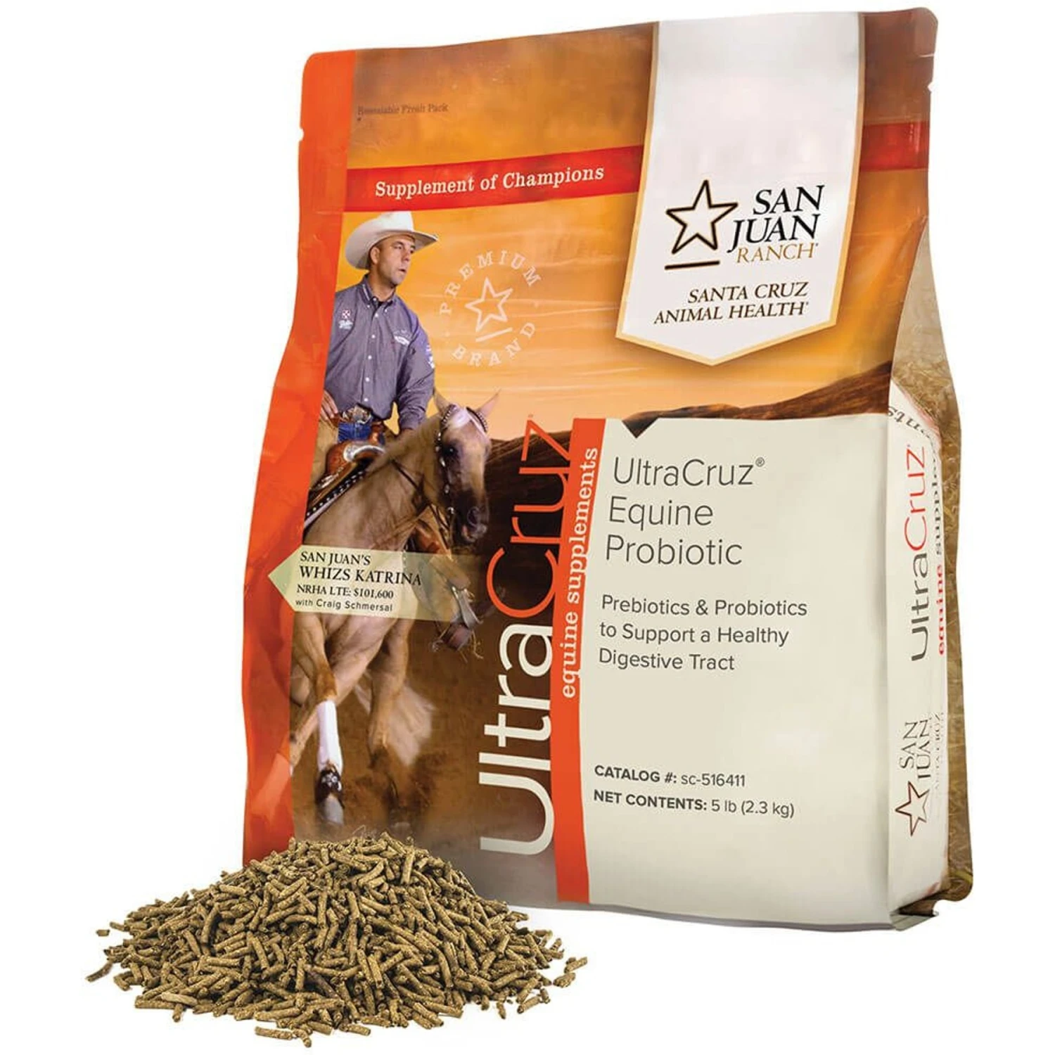 UltraCruz Probiotic Digestive Health Pellets Horse Supplement, 5-lb Bag 2 UltraCruz Probiotic Digestive Health Pellets Horse Supplement, 5-lb Bag - Image 2
