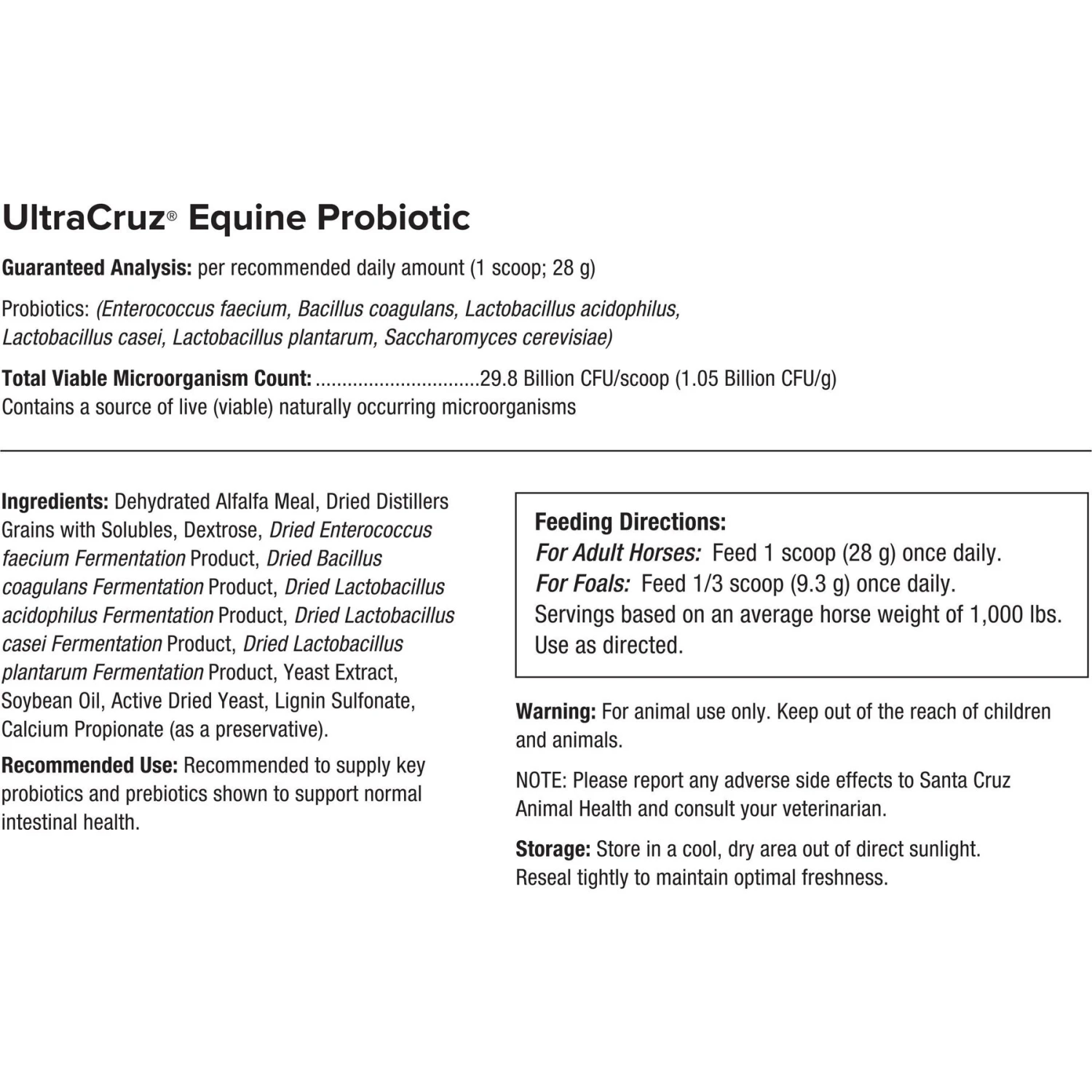 UltraCruz Probiotic Digestive Health Pellets Horse Supplement, 5-lb Bag 4 UltraCruz Probiotic Digestive Health Pellets Horse Supplement, 5-lb Bag - Image 4