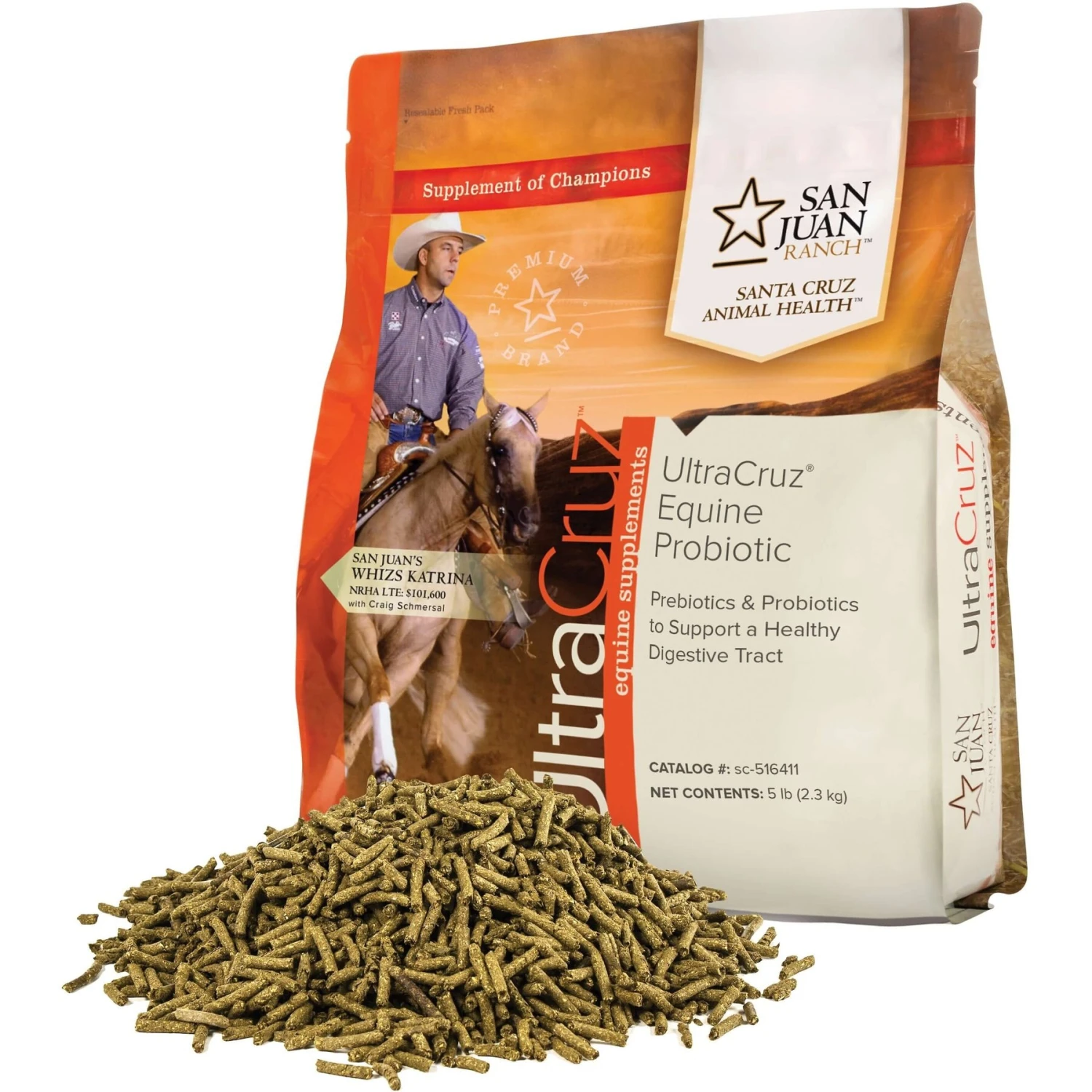 UltraCruz Probiotic Digestive Health Pellets Horse Supplement, 5-lb Bag 1 UltraCruz Probiotic Digestive Health Pellets Horse Supplement, 5-lb Bag