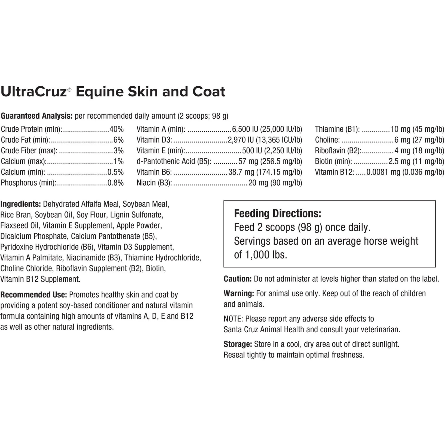 UltraCruz Skin & Coat Pellets Horse Supplement 4 UltraCruz Skin & Coat Pellets Horse Supplement - Image 4