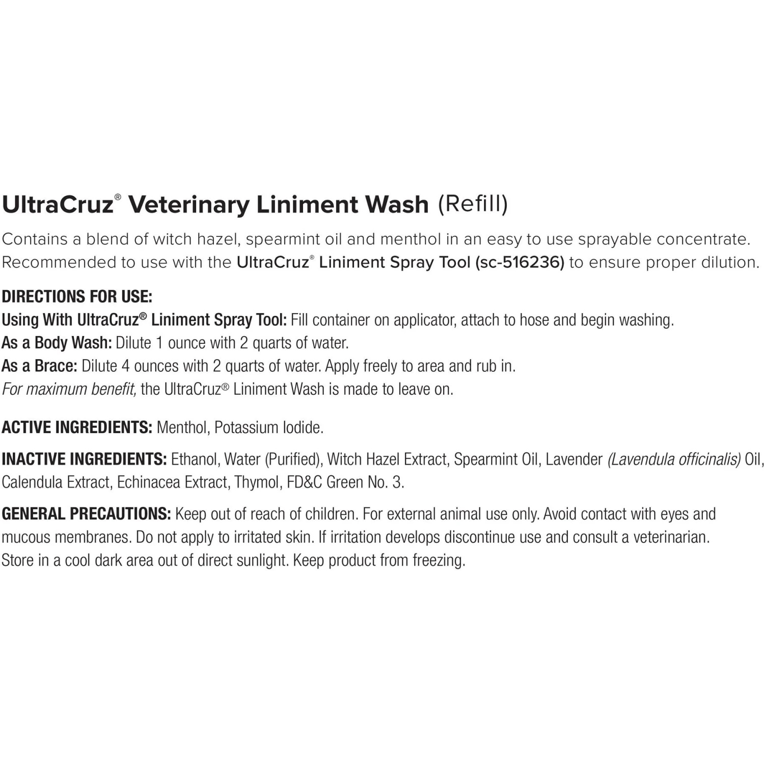 UltraCruz Liniment Refill Horse Wash 2 UltraCruz Liniment Refill Horse Wash - Image 2