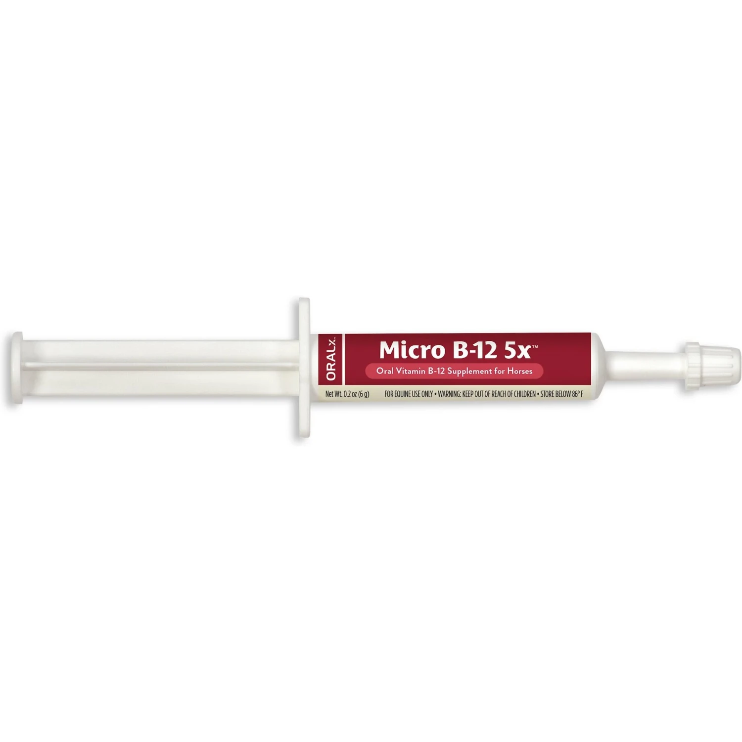 Oralx Micro B-12 5x Nervous System Support Gel Horse Supplement, 1.2-oz Syringe 1 Oralx Micro B-12 5x Nervous System Support Gel Horse Supplement, 1.2-oz Syringe