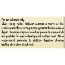 Silver Lining Herbs Probiotic Digestive Health Powder Horse Supplement, 7-lb -Weaver Leather || Finish Line || Cavalor Shop 212573 PT4. AC SS1800 V1589298052