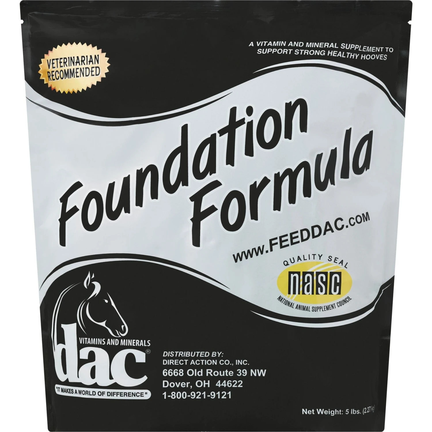 DAC Foundation Formula Hoof Health Powder Horse Supplement, 5-lb Bucket 1 DAC Foundation Formula Hoof Health Powder Horse Supplement, 5-lb Bucket