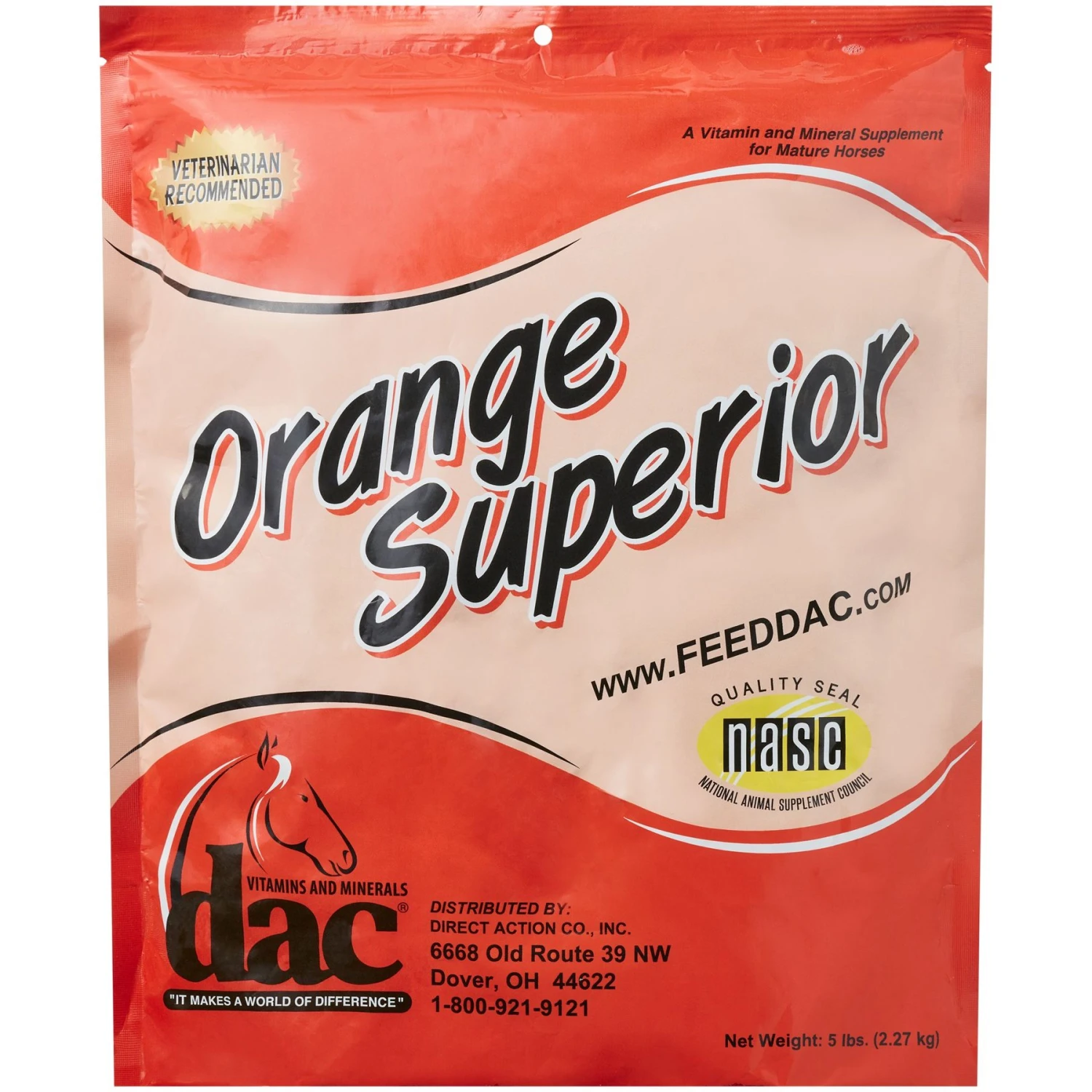 DAC Orange Superior Comprehensive Powder Horse Supplement, 5-lb Bucket 1 DAC Orange Superior Comprehensive Powder Horse Supplement, 5-lb Bucket