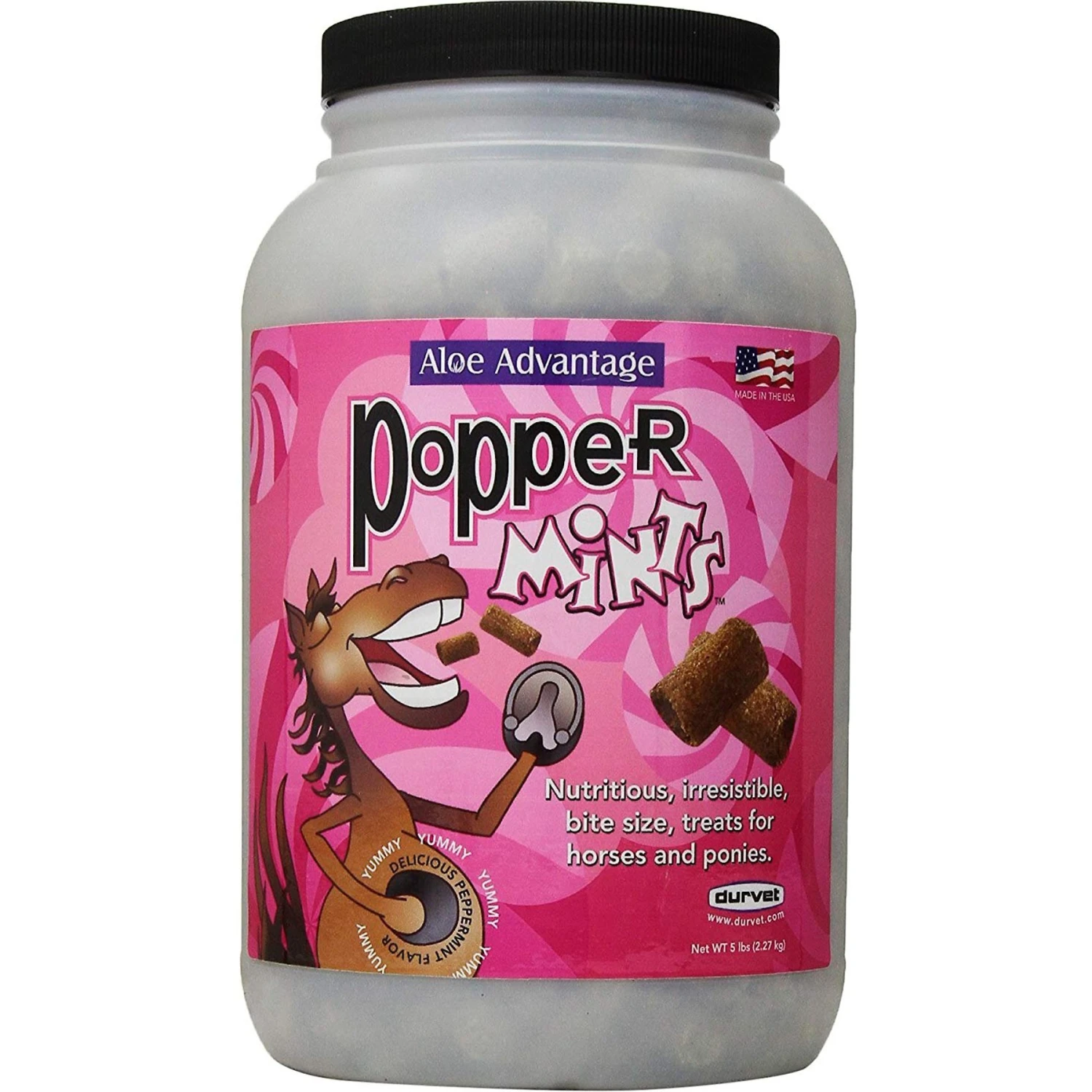 Durvet Popper Mints Horse Treats, 5-lb Bottle 1 Durvet Popper Mints Horse Treats, 5-lb Bottle
