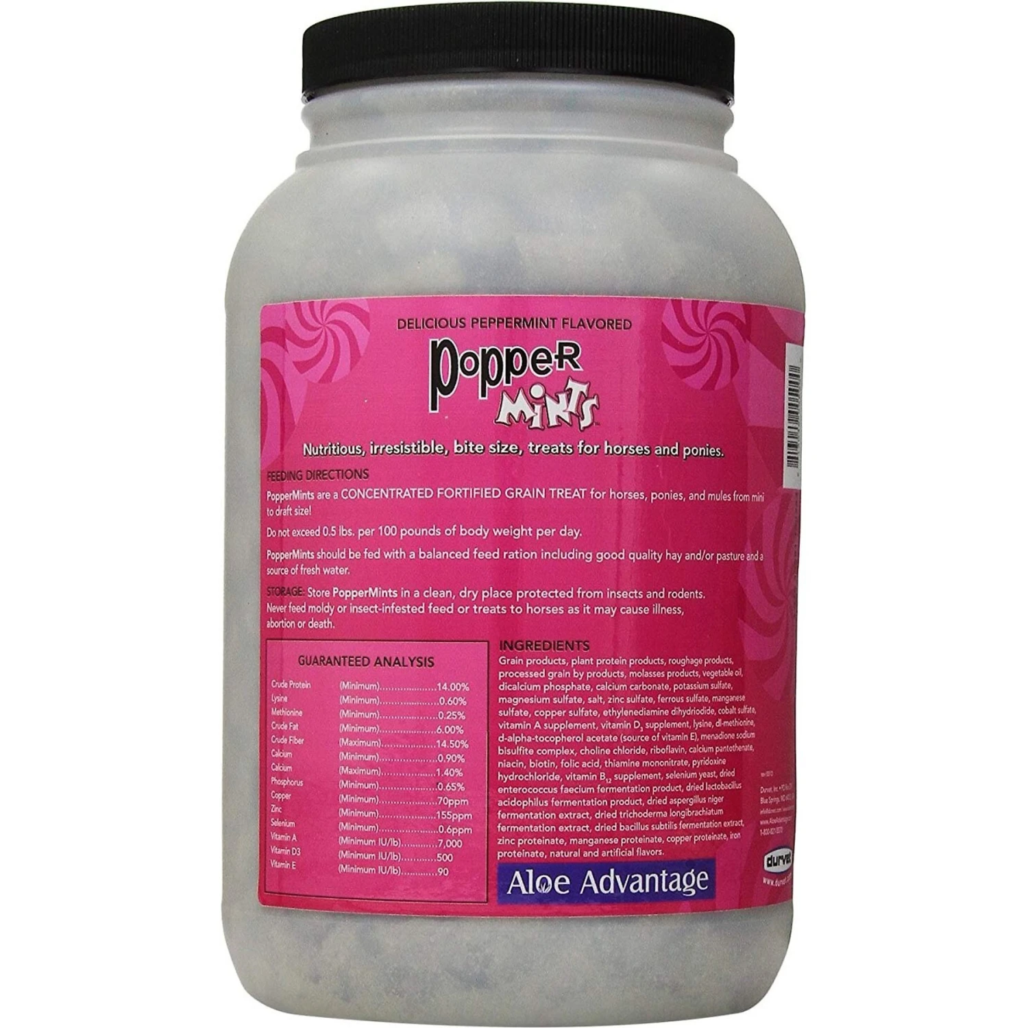 Durvet Popper Mints Horse Treats, 5-lb Bottle 2 Durvet Popper Mints Horse Treats, 5-lb Bottle - Image 2