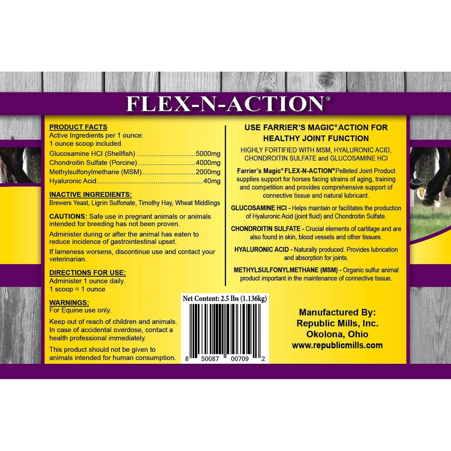 Farrier's Magic Flex-N-Action Joint Hay Flavor Pellets Horse Supplement 3 Farrier's Magic Flex-N-Action Joint Hay Flavor Pellets Horse Supplement - Image 3