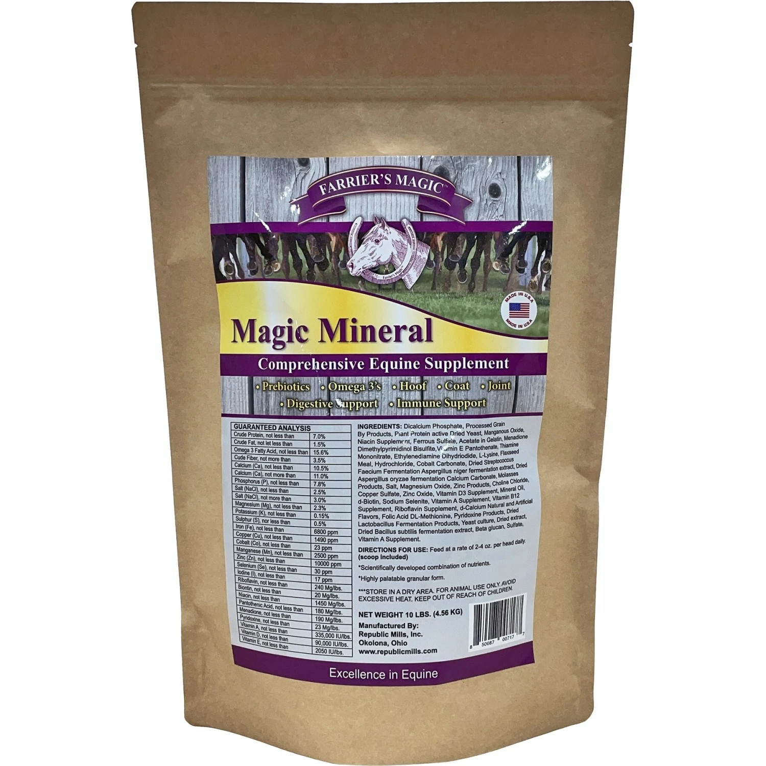 Farrier's Magic Magic Mineral Top Dress Comprehensive Granules Horse Supplement, 10-lb Bag 1 Farrier's Magic Magic Mineral Top Dress Comprehensive Granules Horse Supplement, 10-lb Bag