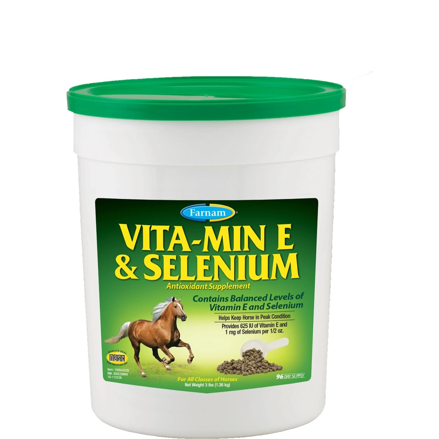Farnam Vita-Min E & Selenium Antioxidant Soft Chew Horse Supplement, 3-lb Bucket 1 Farnam Vita-Min E & Selenium Antioxidant Soft Chew Horse Supplement, 3-lb Bucket