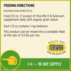 Farnam Vita-Min E & Selenium Antioxidant Soft Chew Horse Supplement, 3-lb Bucket 10 Farnam Vita-Min E & Selenium Antioxidant Soft Chew Horse Supplement, 3-lb Bucket -Weaver Leather || Finish Line || Cavalor Shop 227064 pt5. AC SS1800 V1584473191