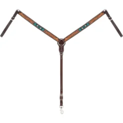 Weaver Leather Turquoise Cross Beaded Straight Horse Breast Collar