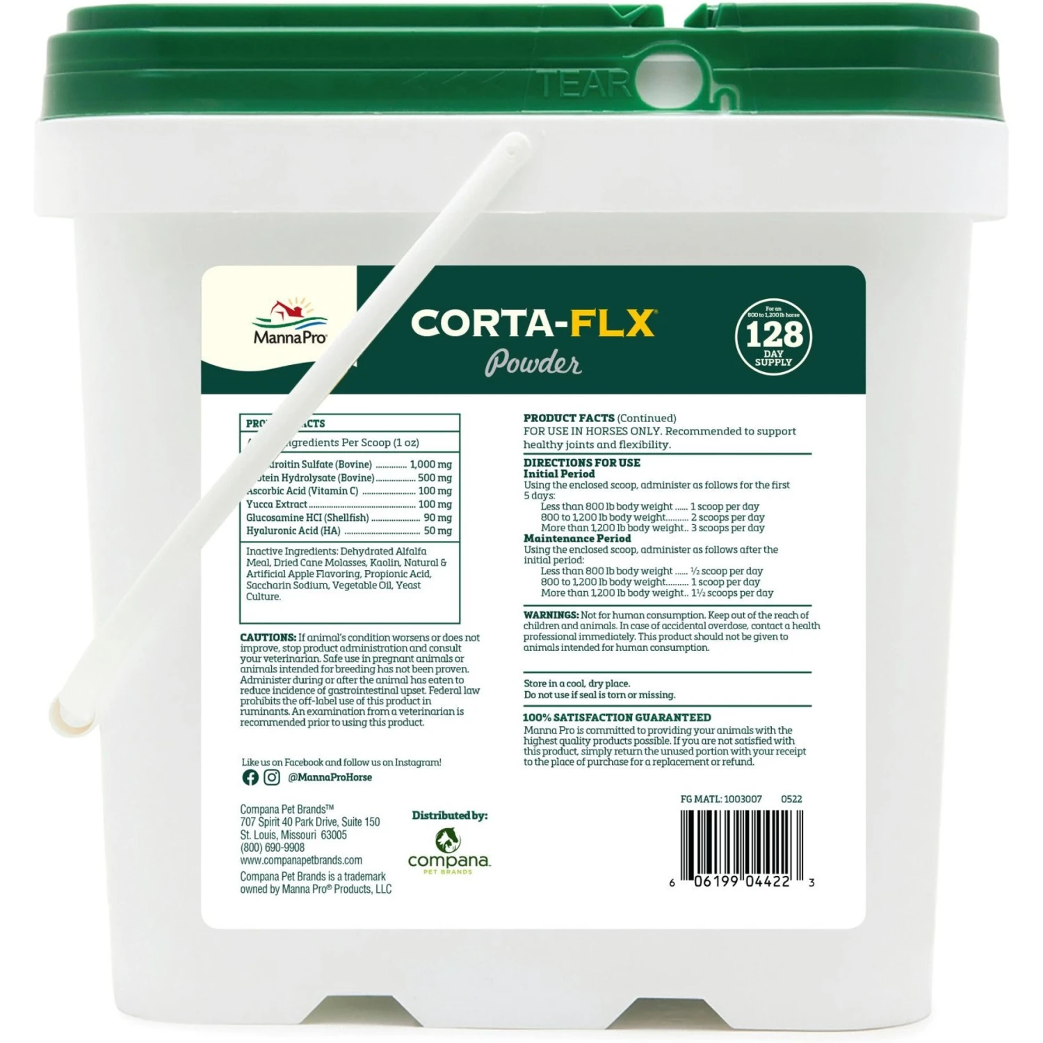 Corta-Flx Powder Joint & Connective Tissue Support Horse Supplement, 8-lb Bucket 2 Corta-Flx Powder Joint & Connective Tissue Support Horse Supplement, 8-lb Bucket - Image 2