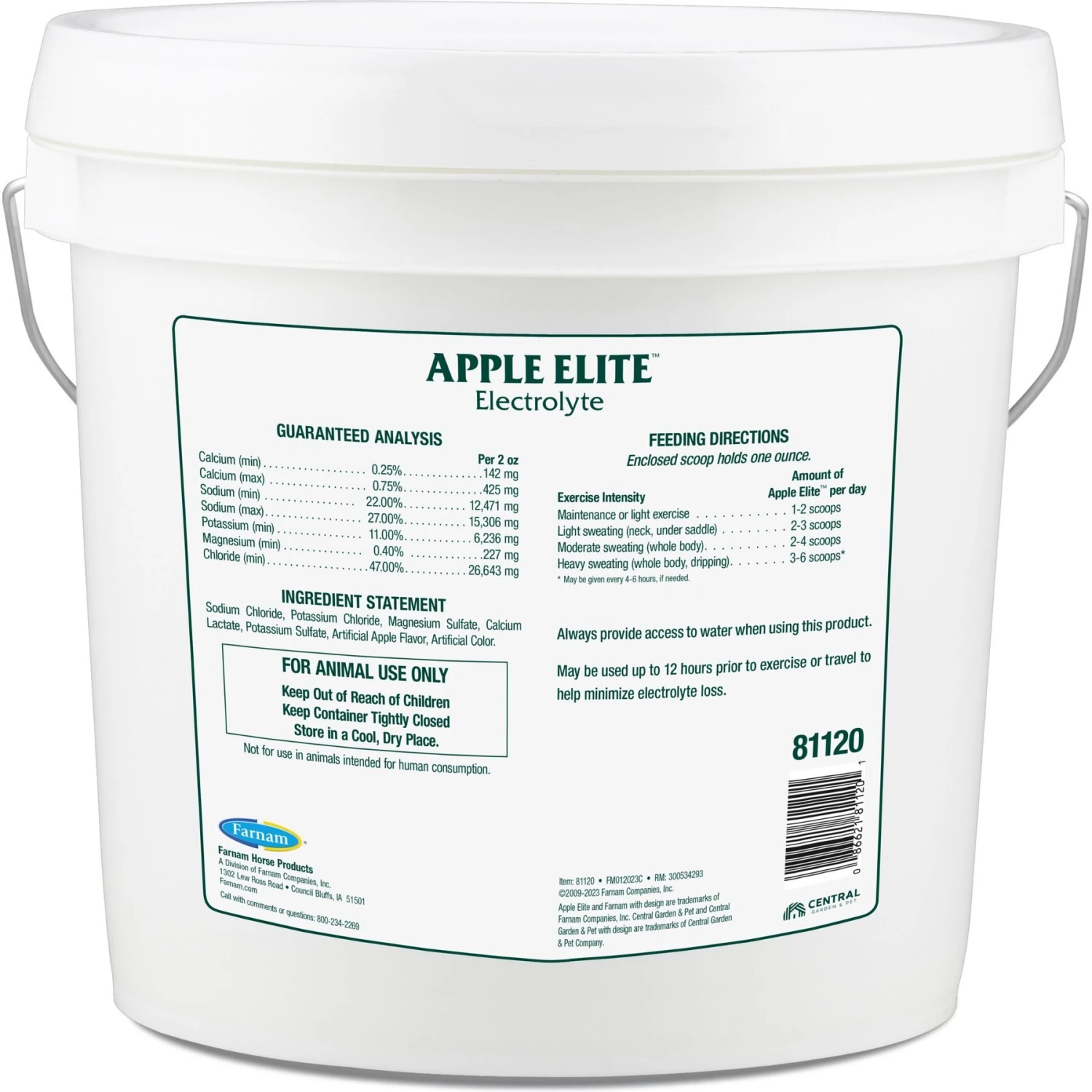 Farnam Apple Elite Electrolyte Granules Apple Flavor Horse Supplement, 20-lb Tub 9 Farnam Apple Elite Electrolyte Granules Apple Flavor Horse Supplement, 20-lb Tub - Image 9