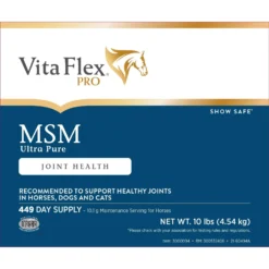 Vita Flex Pro MSM Ultra Pure Joint Support Powder Dog, Cat & Horse Supplement, 10-lb Bucket 8 Vita Flex Pro MSM Ultra Pure Joint Support Powder Dog, Cat & Horse Supplement, 10-lb Bucket -Weaver Leather || Finish Line || Cavalor Shop 236258 PT2. AC SS1800 V1659969266