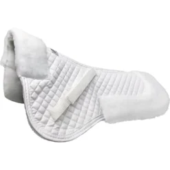 Derby Originals Fleece Lined English Half Horse Saddle Pad, White