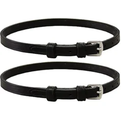 Derby Originals Premium English Leather Spur Straps With Keepers, Black