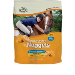 Manna Pro Bite-Size Nuggets Butterscotch Flavored Horse Training Treats, 4-lb Bag