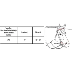 Tahoe Tack Midnight Black Horse Browband Headstall & Split Reins, Full 7 Tahoe Tack Midnight Black Horse Browband Headstall & Split Reins, Full -Weaver Leather || Finish Line || Cavalor Shop 245069 PT3. AC SS1800 V1598656722