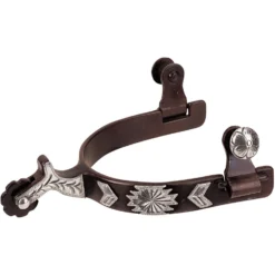 Weaver Leather Engraved German Silver Trim Men's Chap Guard Spurs