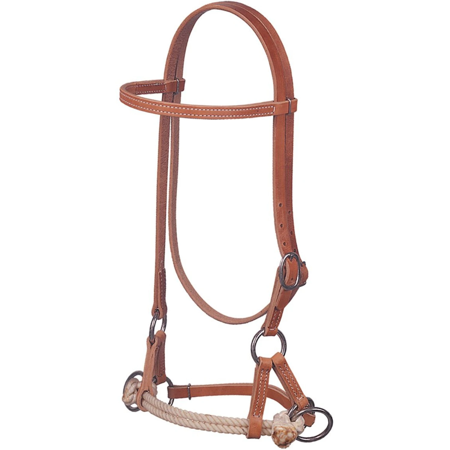 Weaver Leather Side Pull Double Rope Horse Bridle 1 Weaver Leather Side Pull Double Rope Horse Bridle