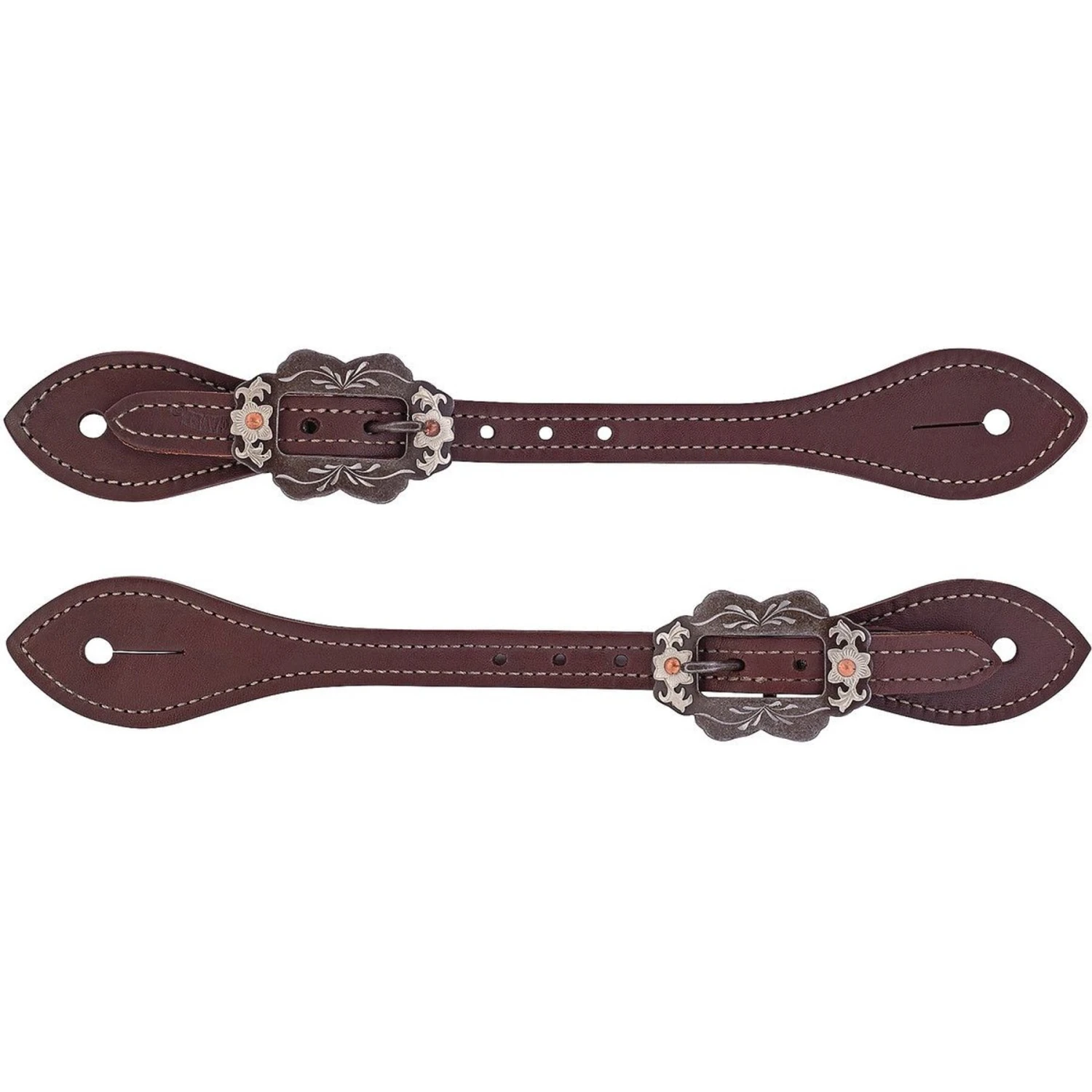 Weaver Leather Men's Flared Oiled Harness Leather Spur Straps 1 Weaver Leather Men's Flared Oiled Harness Leather Spur Straps