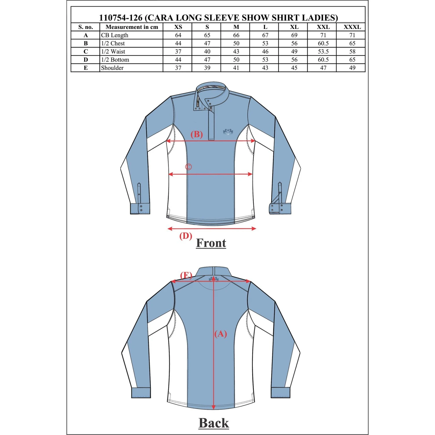 Equine Couture Ladies Cara Show Shirt 2 Equine Couture Ladies Cara Show Shirt - Image 2