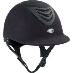 IRH IR4G Black Amara Suede & Matte Black Vent Riding Helmet