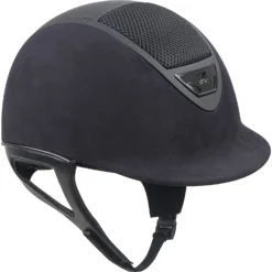 IRH XLT Black Amara Suede & Matte Black Frame Riding Helmet