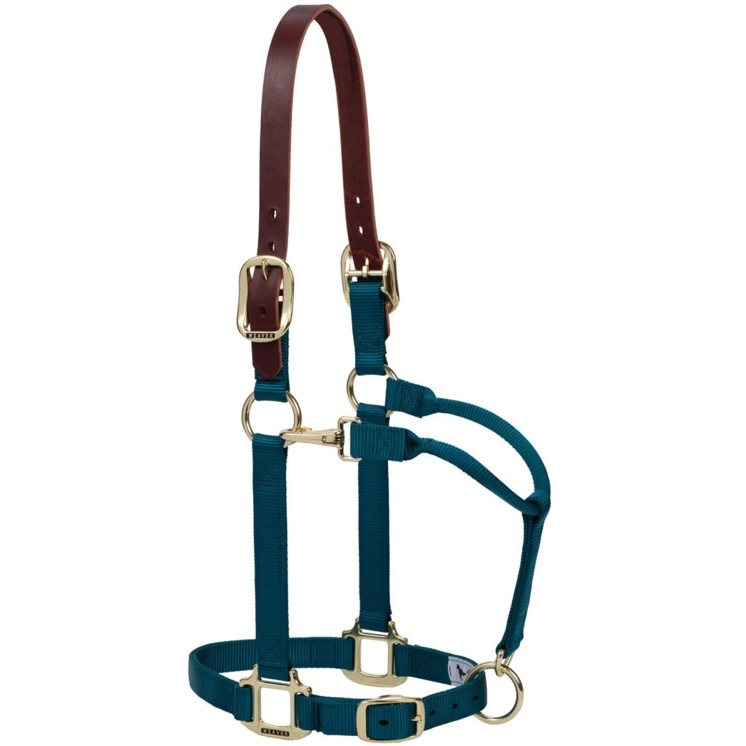 Weaver Leather Breakaway Original Adjustable Latigo Leather Chin & Throat Snap Horse Halter 1 Weaver Leather Breakaway Original Adjustable Latigo Leather Chin & Throat Snap Horse Halter